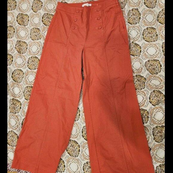 NWT LOFT Wide Leg Sailor Pants in Twill - Size 8 - Picture 3 of 3